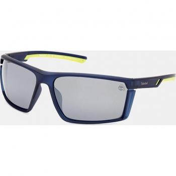 Timberland Occhiali da sole per uomo TB9333 Matte Blue / Smoke Polarized