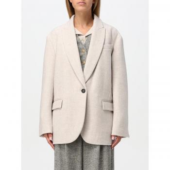 Blazer Brunello Cucinelli Femme Tissu Perle 40