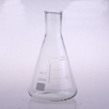 Borosilicat-Erlenmeyerkolben 300 ml – Enghals, chemielaborfreundlich