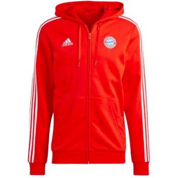 Adidas 2023-2024 Pull à fermeture éclair intégrale rouge – Taille XXXL (45–48 cm de poitrine)