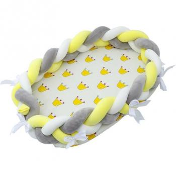 Cotton Baby Nest Bed with Safety Bumper (80x50CM)