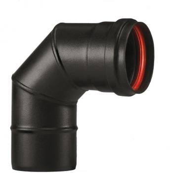 GOMITO 90° ALA PELLET AETERNUM in acciaio pesante per stufe