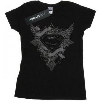 DC Comics Women's Black Superman Wings Tee