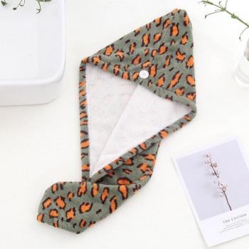 Hair Drying Towel with Button