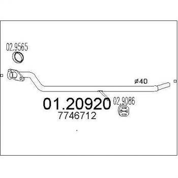 MTS Company 01.20920 Abgasleitung