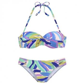 Bikini s.Oliver Blu Navy Turchese Lilla Scuro