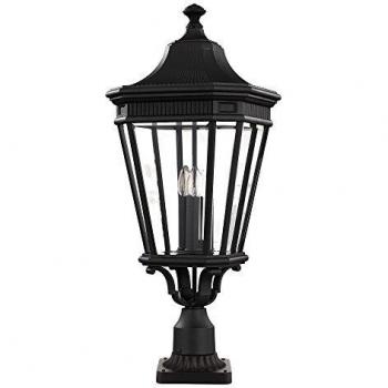 Lampada a piantana da esterno ELSTEAD LIGHTING Cotswold Lane grande a 3 luci nera IP44, E14