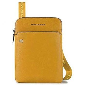 Piquadro iPad Pro/air Schwarzes Quadratisch‑Crossbody‑Tasche