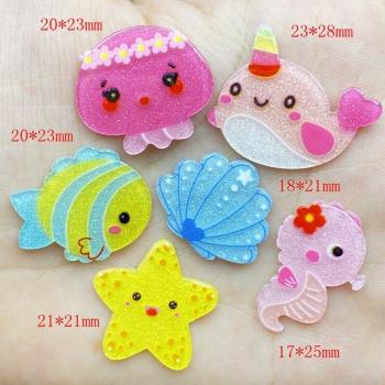 12Pcs Kawaii Ocean-Themed Acrylics