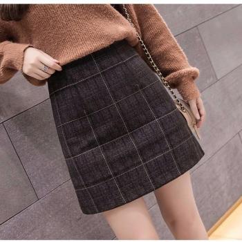 Cozy Autumn Plaid Sheath Skirt