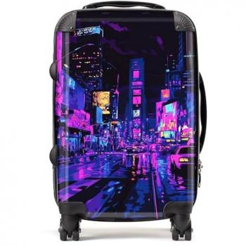 Designer Luggage Dante Mercer 00035 Purple Cabin Bag