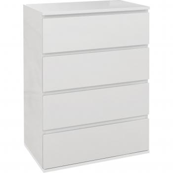 Cajonera de Dormitorio Blanca 4 Cajones 55x33x80 cm