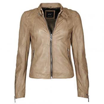 Lederjacke MAZE Lindsay Gr. S, beige, Damen