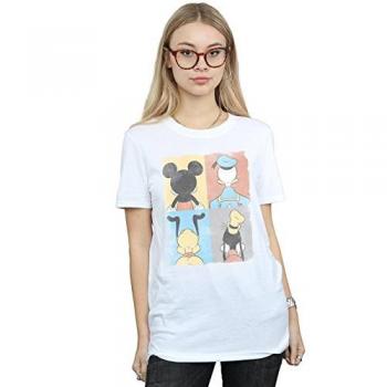 Mickey Mouse Damen Baumwollshirt S in Weiß