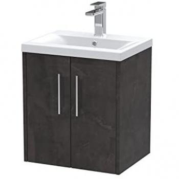 Hudson Reed Juno 500mm Wall Hung Vanity Unit with 2 Doors and Ceramic Basin