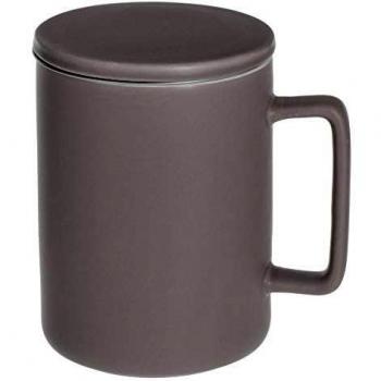 Tisanière Taupe 40cl en Porcelaine avec Couvercle