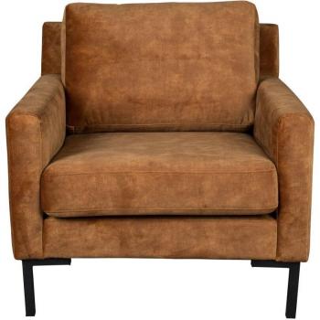 CARAMEL Samtstoff Sessel HOUDA