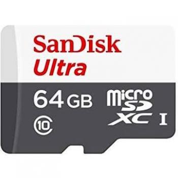 Tarjeta MicroSDXC 64GB Clase 10 UHS-I SanDisk Ultra Android SDSQUNS-064G-GN3MN