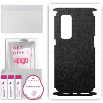 Black Honeycomb Cover for Oppo Reno5 Pro+ 5G – Full Wrap Vinyl