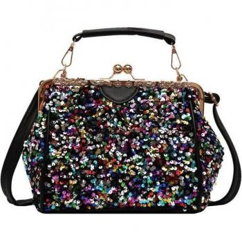 Elegante Crossbody-Tasche mit Glitzer