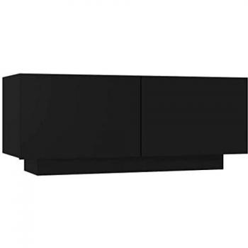 Black Nightstand 100x35x40 cm Engineered Wood vidaXL