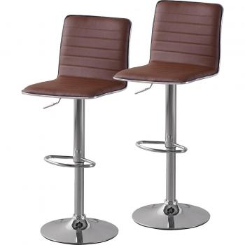 Set di Due Sgabelli Spin Mossa Marrone