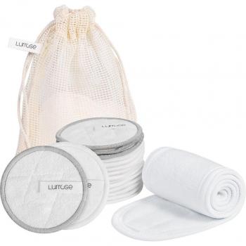 Sacs de Rangement avec Bandeau – 18 pcs Tampons de Coton Réutilisables