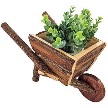 Pflanzkasten Holz Schubkarre Deko 30 x 19 cm