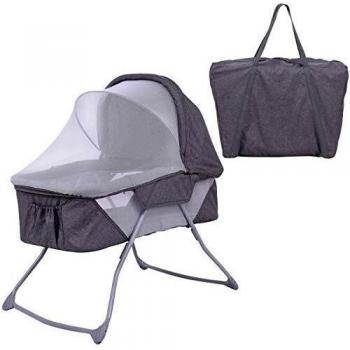 Cuna de Viaje Plegable COSTWAY con Colchón y Mosquitera