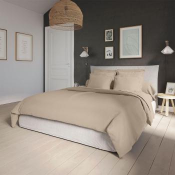 Housse de couette Percale Beige 140x200 cm