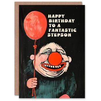 Black Artery8 Men’s Creepy Clown Stepson Card