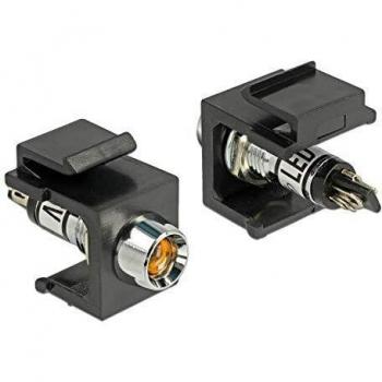 Delock Keystone LED 6 V Orange in Schwarz – Beleuchtungsstecker