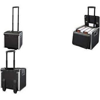 Valise PERUGIA avec capacité pour 5 classeurs et similicuir noir