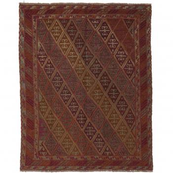 Kilim tissé à la main Golbarjasta d'Afghanistan, dimensions 140x175 cm