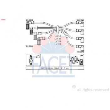FACET Juego de cables de encendido 4.8888