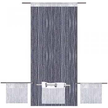 Stilvoller Lurex-Fadenvorhang weiß, 140 x 250 cm