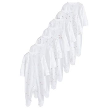 Next White Popper Baby Schlafbekleidung – 7 Stück (0–2 Jahre)