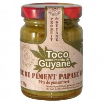 Délices de Guyane Toco Pâte de Piment Papaye Verte 100g