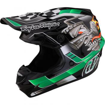 Motocross TLSE4 MIPS Polyacrylite Noir/Vert/S