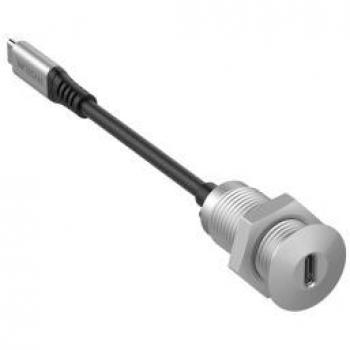 Vivolink USB-C Tischsteckdose grau mit USB 3.2 Gen 2 Kabel