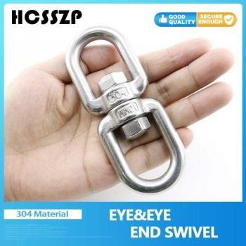2 Pcs Stainless Steel Double Ended Swivel Eye Hook