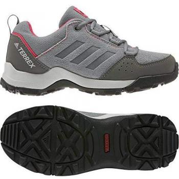 Adidas Terrex Hyperhiker Low Lea K Unisex Kid's Track Shoe Gray Three F17/Gray Three F17/Shock Red 5 UK