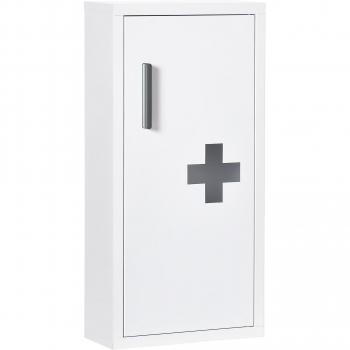 Armoire médicale Kleankin : 30x12x60 cm, 2 niveaux d’étagère, 3 compartiments
