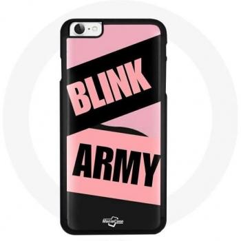 Coque Iphone 5 Blackpink Blink et BTS ARMY Rose Noir