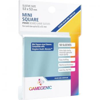 Gamegenic Protège-cartes : MiniCarré Protège-cartes Prime 53x53 Bleu Foncé (50 unités)