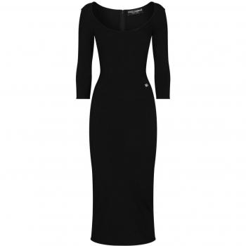Vestito Nero Regular Fit Dolce Gabbana FXS20T