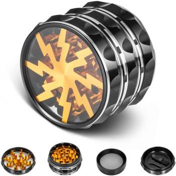 Grinder Pro 63mm 4 pezzi Alluminio Premium con Polline Catcher & Spazzola Per La Pulizia