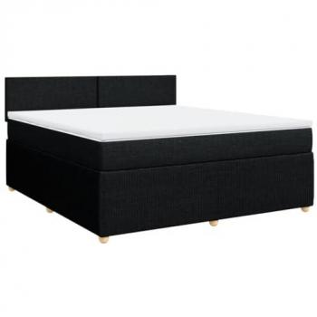 VidaXL Boxspringbett 180x200 cm mit Matratze in Schwarz