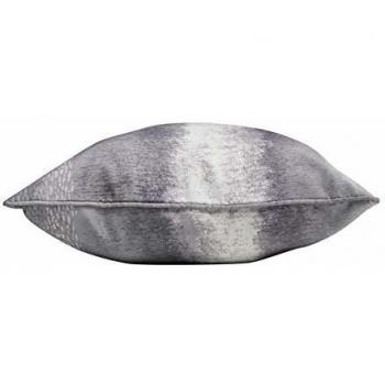 Coussin passepoil Arc en ciel, 40×40 cm, polyester imprimé gris – douceur d'intérieur
