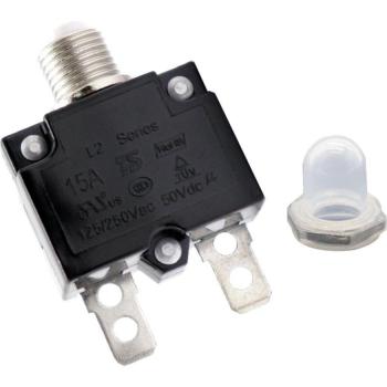 12V Resettable Thermal Circuit Breaker 15AMP with Push Button